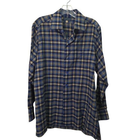 A. Sulka & Company Other - Vintage A. Sulka & Company Blue & Yellow Plaid Button-Up Shirt 15 1/2 Mens Class